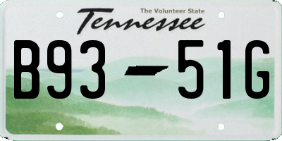 TN license plate B9351G