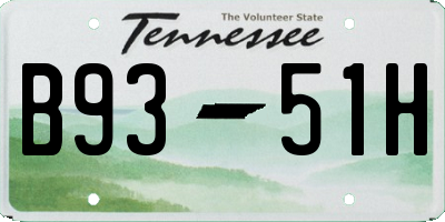 TN license plate B9351H