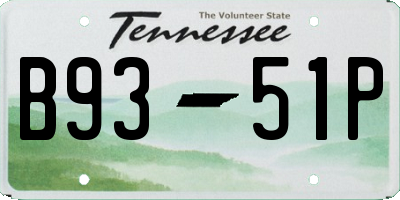 TN license plate B9351P