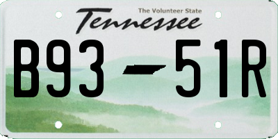 TN license plate B9351R