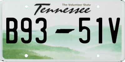 TN license plate B9351V