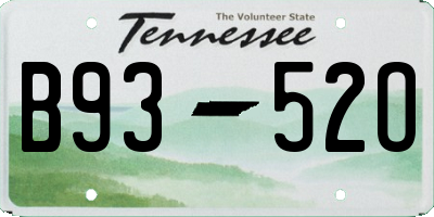 TN license plate B9352O