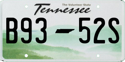TN license plate B9352S