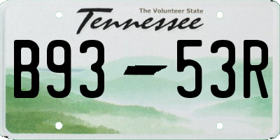 TN license plate B9353R