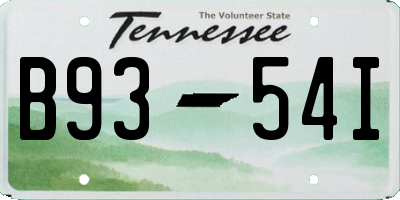 TN license plate B9354I