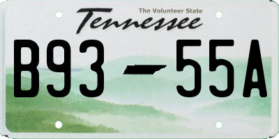 TN license plate B9355A