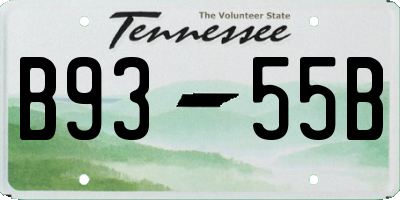 TN license plate B9355B