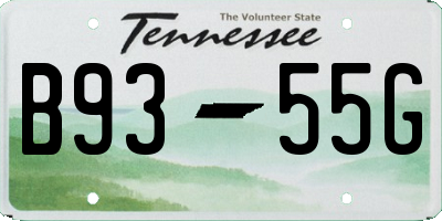 TN license plate B9355G