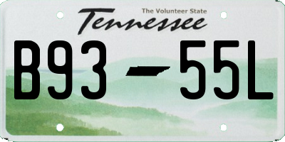 TN license plate B9355L