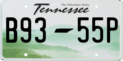TN license plate B9355P