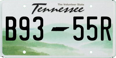 TN license plate B9355R