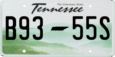 TN license plate B9355S