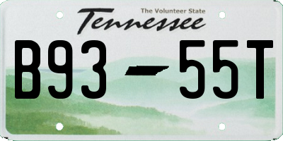 TN license plate B9355T
