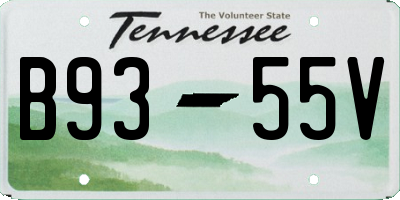 TN license plate B9355V