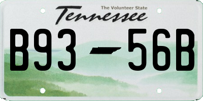 TN license plate B9356B