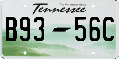 TN license plate B9356C