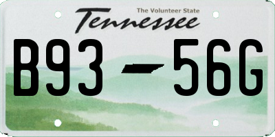 TN license plate B9356G