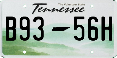 TN license plate B9356H