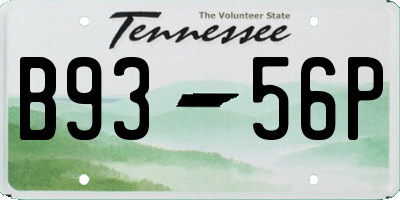 TN license plate B9356P