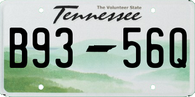 TN license plate B9356Q