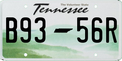 TN license plate B9356R