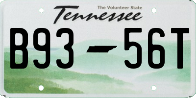 TN license plate B9356T
