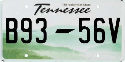 TN license plate B9356V