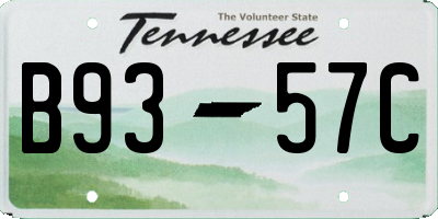 TN license plate B9357C