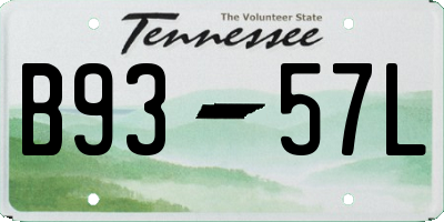 TN license plate B9357L