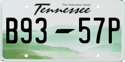 TN license plate B9357P