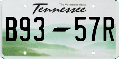 TN license plate B9357R