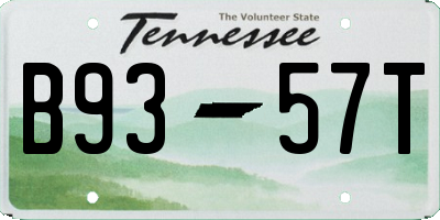 TN license plate B9357T
