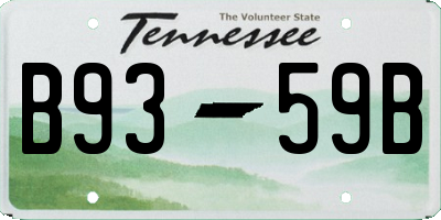 TN license plate B9359B