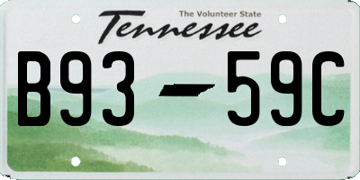 TN license plate B9359C