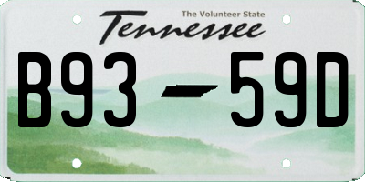 TN license plate B9359D