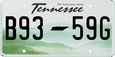 TN license plate B9359G