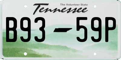 TN license plate B9359P