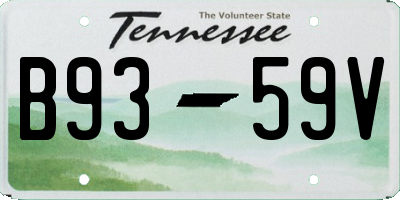 TN license plate B9359V