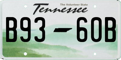 TN license plate B9360B