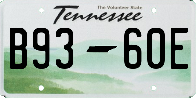 TN license plate B9360E