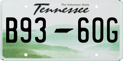 TN license plate B9360G