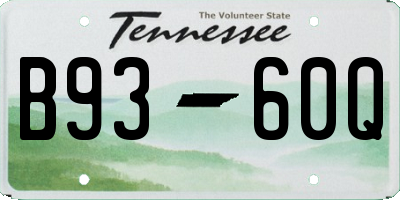 TN license plate B9360Q
