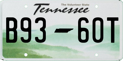 TN license plate B9360T