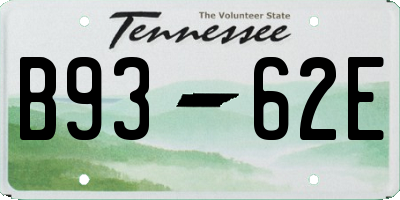 TN license plate B9362E