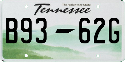 TN license plate B9362G
