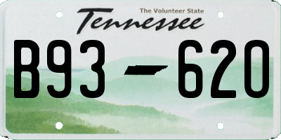 TN license plate B9362O