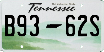 TN license plate B9362S