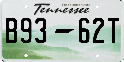 TN license plate B9362T