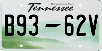 TN license plate B9362V