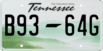 TN license plate B9364G
